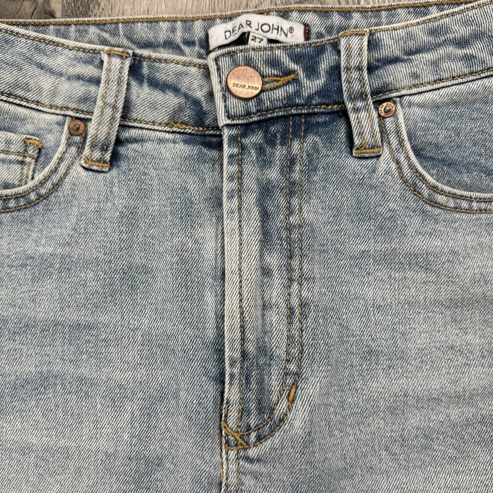 Dear John Denim Mini Skirt Womens 27 S 4 Quinn Light Wash Blue Jean Mall Glam - Picture 4 of 7